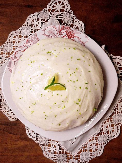 Lime Cake With Cream Cheese Frosting | Mexican Made Meatless™