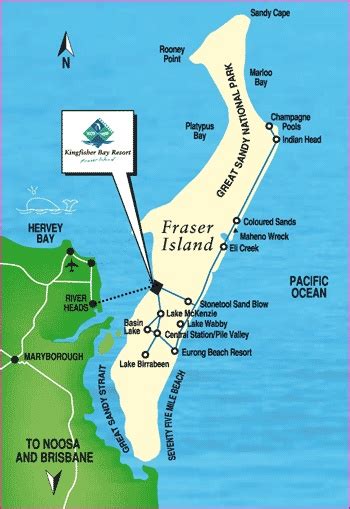 Fraser Island Interactive Map Fraser Island Ferry ~ mapnation