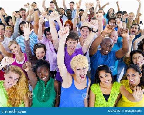 Large Group Of People Celebrating Royalty-Free Stock Photo | CartoonDealer.com #37284021