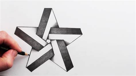 How To Draw Impossible 3d Star Easy And Simple Cara M - vrogue.co