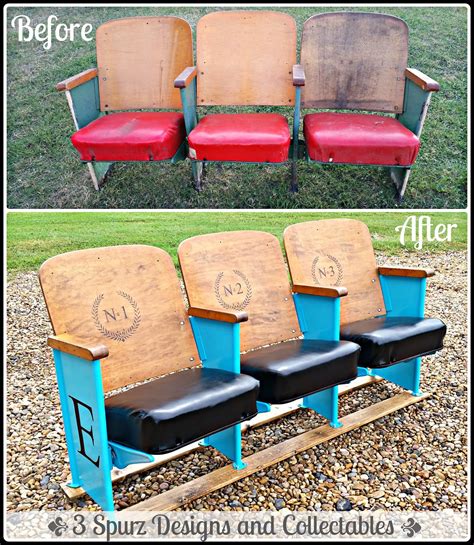 3 Spurz DandC Repurposed /Refurbished Creations!!: Old theater seats from Yoakum texas theater