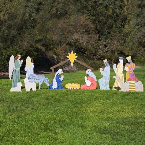 Buy Uncle Nobby's Outdoor Nativity Store Complete Nativity Scene (Large, Color) Online at ...