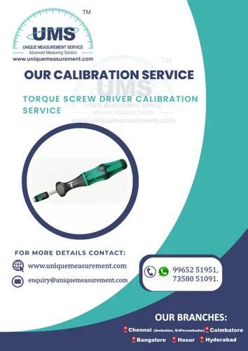 Torque Screwdriver Calibration Service at Rs 1000/piece in Chennai | ID: 2851674051397