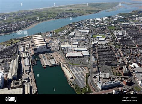 aerial view of Barrow in Furness, Cumbria, UK Stock Photo - Alamy