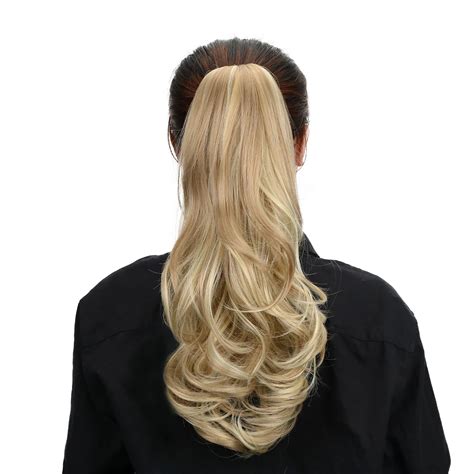 18" Synthetic Hair Pieces Ponytail Wigs Claw Clip In Ponytail ...