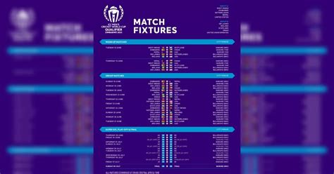 ICC Men’s Cricket World Cup Qualifier 2023 schedule announced