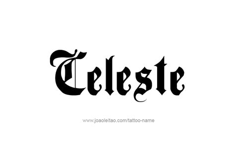 Celeste Name Tattoo Designs