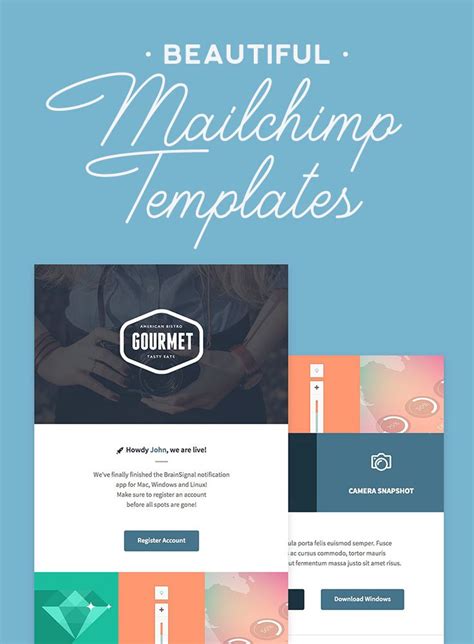 Mailchimp Templates: Beautiful Layouts to Design Polished Emails | Email template design, Mail ...