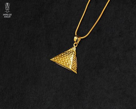 Medium Gold Pyramid Necklace 14k Gold Vermeil Over Sterling - Etsy