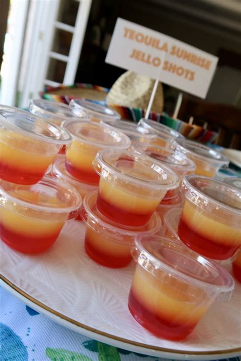 Alec's 25th Fiesta Party with Tequila Sunrise Jello Shots