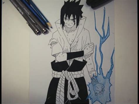 Sasuke With Chidori Drawing