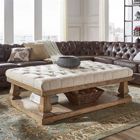 Tufted Ottoman Coffee Table Walmart - Mila Storage Ottoman Walmart Com Storage Ottoman Coffee ...