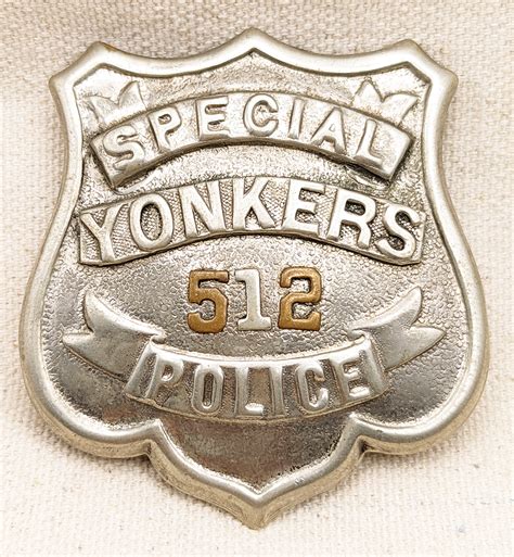 Great 1880s Yonkers NY Special Badge #512: Flying Tiger Antiques Online ...