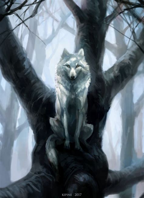 The Wolf Who Sat in a Tree by Kipine on DeviantArt | Canine art, Wolf ...