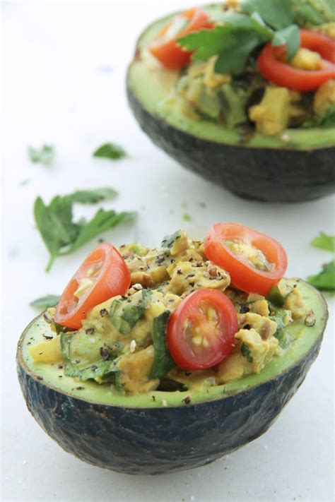 Cheezy Tempeh Stuffed Avocados | Stuffed Avocado Recipes