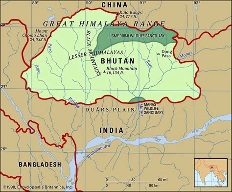 Bhutan Location On World Map