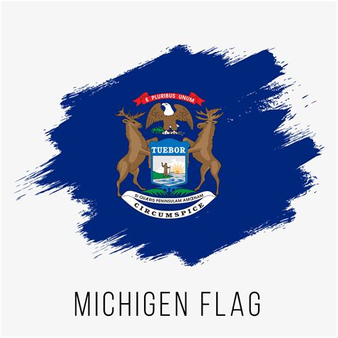 USA State Michigan Grunge Vector Flag Design Template 18811261 Vector Art at Vecteezy