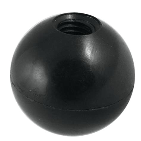 Unique Bargains 10mm Thread Black Round Plastic Ball Knob Handle ...