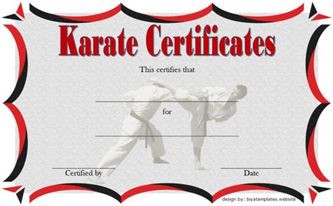 Karate Certificate Template 4 | Paddle Templates