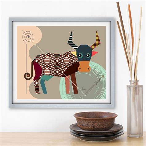 Taurus Zodiac Art, Star Sign Poster, Horoscope Painting Design ...