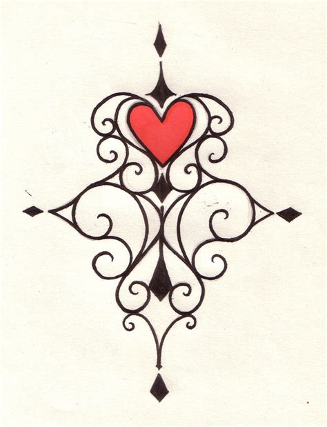 Heart Swirl Tattoo Design by NatzS101 on DeviantArt