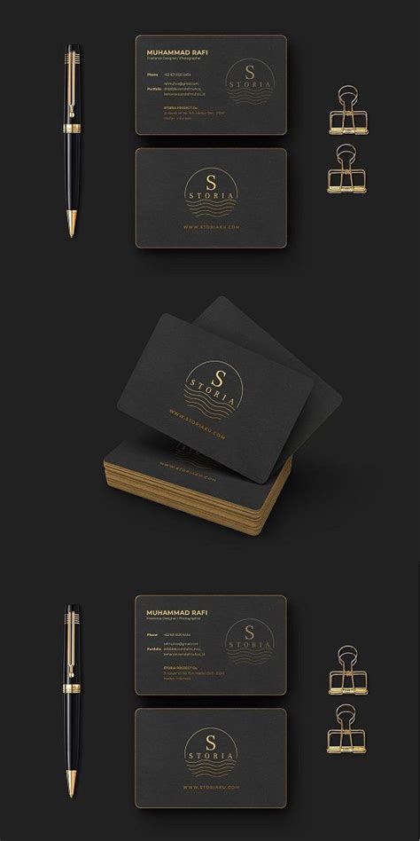 Black Gold Business Card Template | Business card design black, Gold business card, Fashion ...