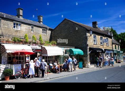 Shops Bourton on the Water village Gloucestershire Cotswolds England UK ...