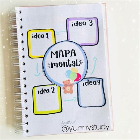 Libreta de Apuntes con Diseño de Mapa Mental