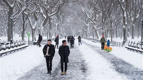 360 Videos Capture Snowy Scenes in New York's Central Park, Times Square - ABC News