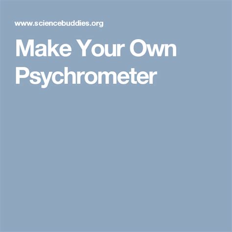 Make Your Own Psychrometer | Science Project | Fermentation, Grapes ...