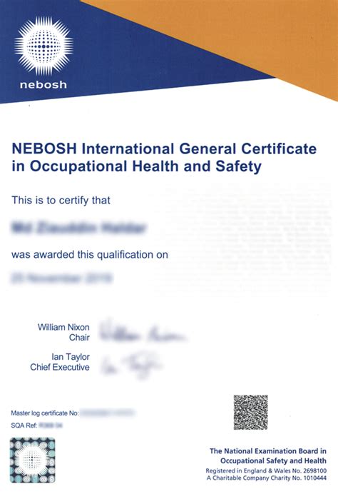 NEBOSH launches ‘New Look’ qualification certificates: - GREEN WORLD ...