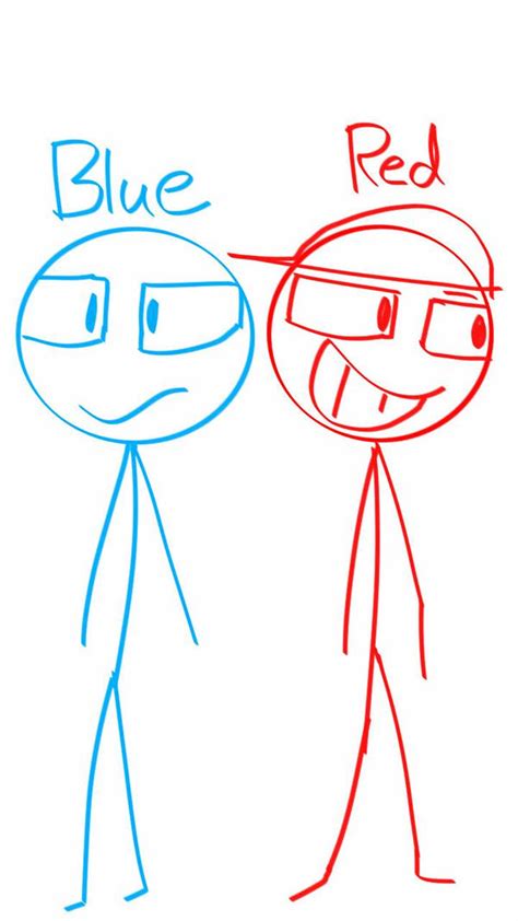 Red/Blue Stickman by yolotrap309 on DeviantArt