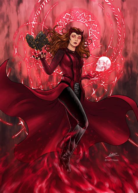 The Scarlet Witch, art by me @mattyszee : r/marvelstudios