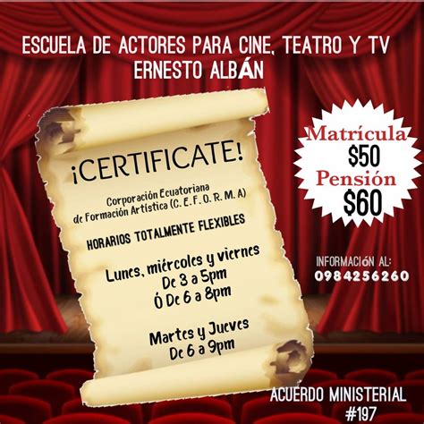 Escuela de Actores Ernesto Albán Jarrin | Quito