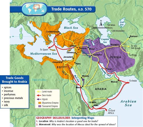 Trade Routes, A.D. 570 | Mystery of history, European history, History