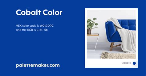 Cobalt Color - HEX #043D9C Meaning and Live Previews - PaletteMaker