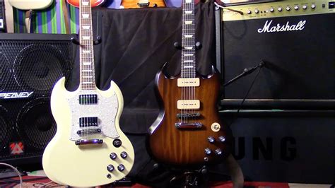 GUITAR TONE - GIBSON SG Humbuckers vs P90 pickups - YouTube