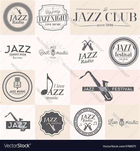 Jazz label Royalty Free Vector Image - VectorStock