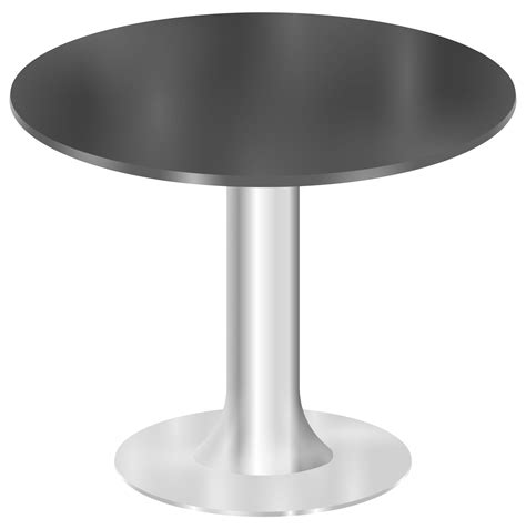 3D illustration of blank metal round table 13722215 PNG