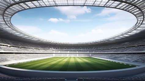 Premium AI Image | football stadium realistic 4k white background