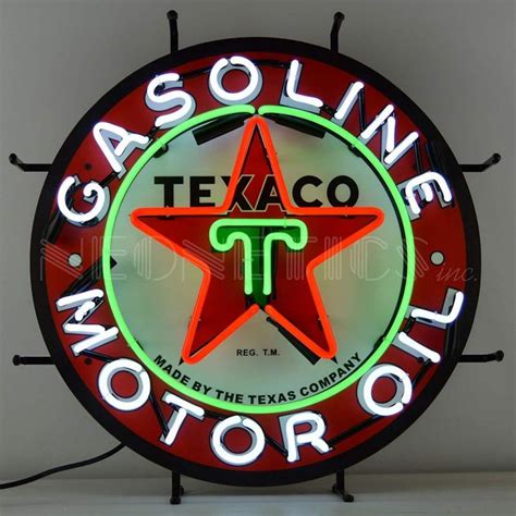 Texaco Gasoline Motor Oil Neon Sign Tube Neon Light – DIY Neon Signs – Custom Neon Signs