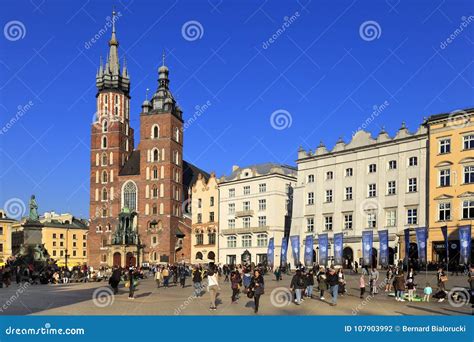 Cracow Old Town, St. Mary Cathedral and Medieval Tenements by Main ...