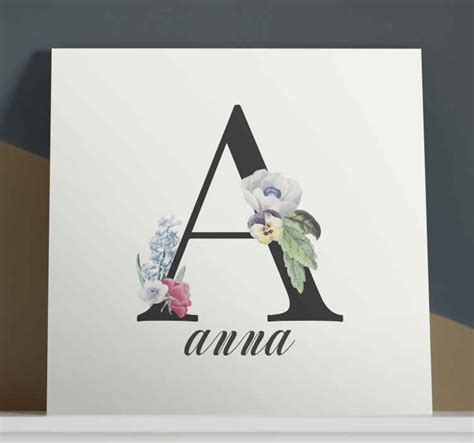 personalised letter Letter Canvas wall art - TenStickers