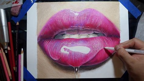 12+ Glossy Lips Drawing | ArfaanMahrianne