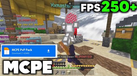 Best Fps boost PvP texture pack for mcpe| Minecraft texture packs for pvp | A skywars pack - YouTube