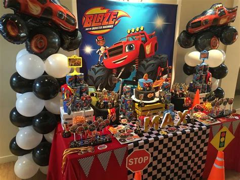 Blaze and the monster machine Birthday Party Ideas | Photo 2 of 25 | Blaze birthday, Cars theme ...