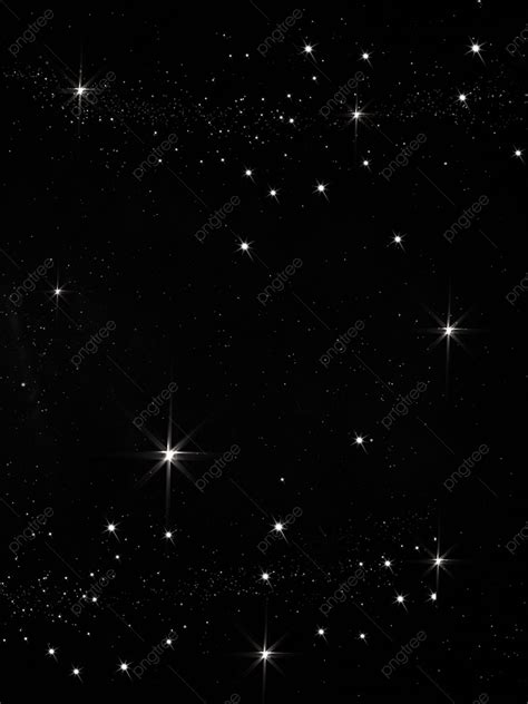 Black and White Stars Night Sky Wallpaper