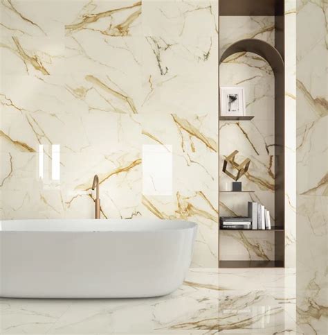 Gold Vein White Marble Look Tiles - GOLD COAST TILE STORE - NERANG ...