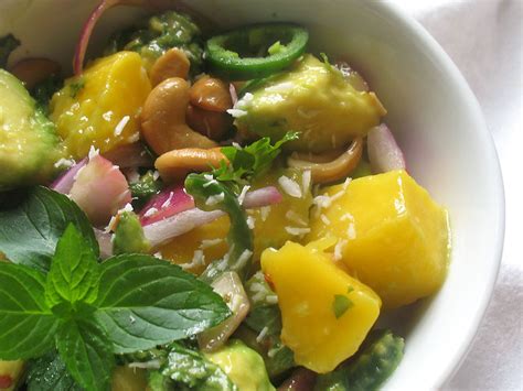 Avocado Mango Salad with Cilantro and Roasted Cashews | Lisa's Kitchen | Vegetarian Recipes ...