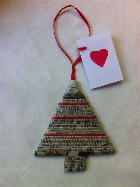 Recycled paper ornaments | Paper christmas ornaments, Christmas ...